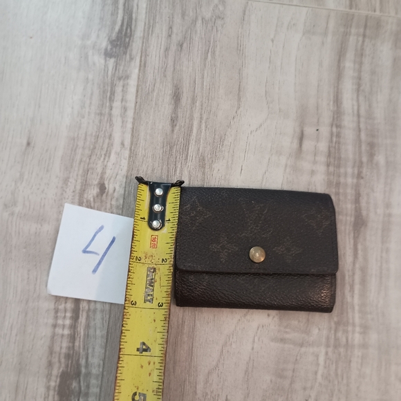 Auth LOUIS VUITTON PORTE MONNAIE PLAT Coin Case Wallet Purse Monogram - Picture 9 of 9